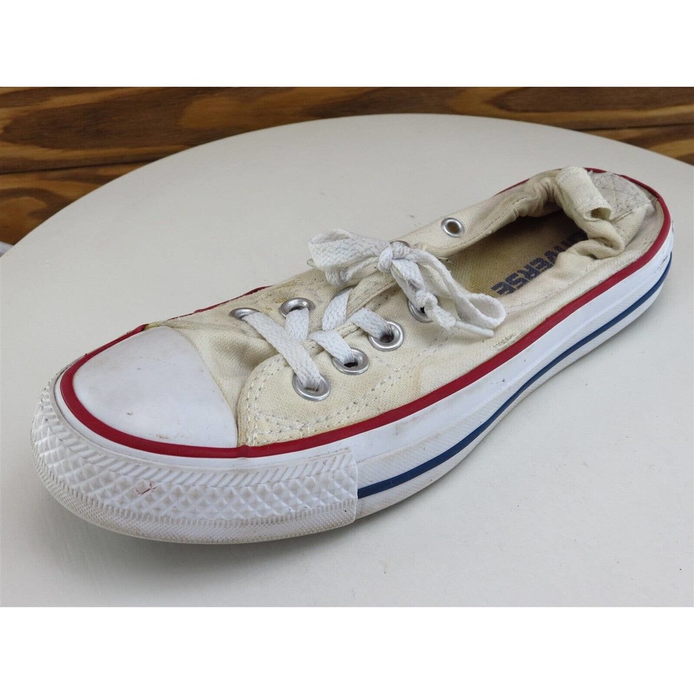 Converse Size 5.5 Sneaker Beige Fabric Medium All Star Lace Up Women‎